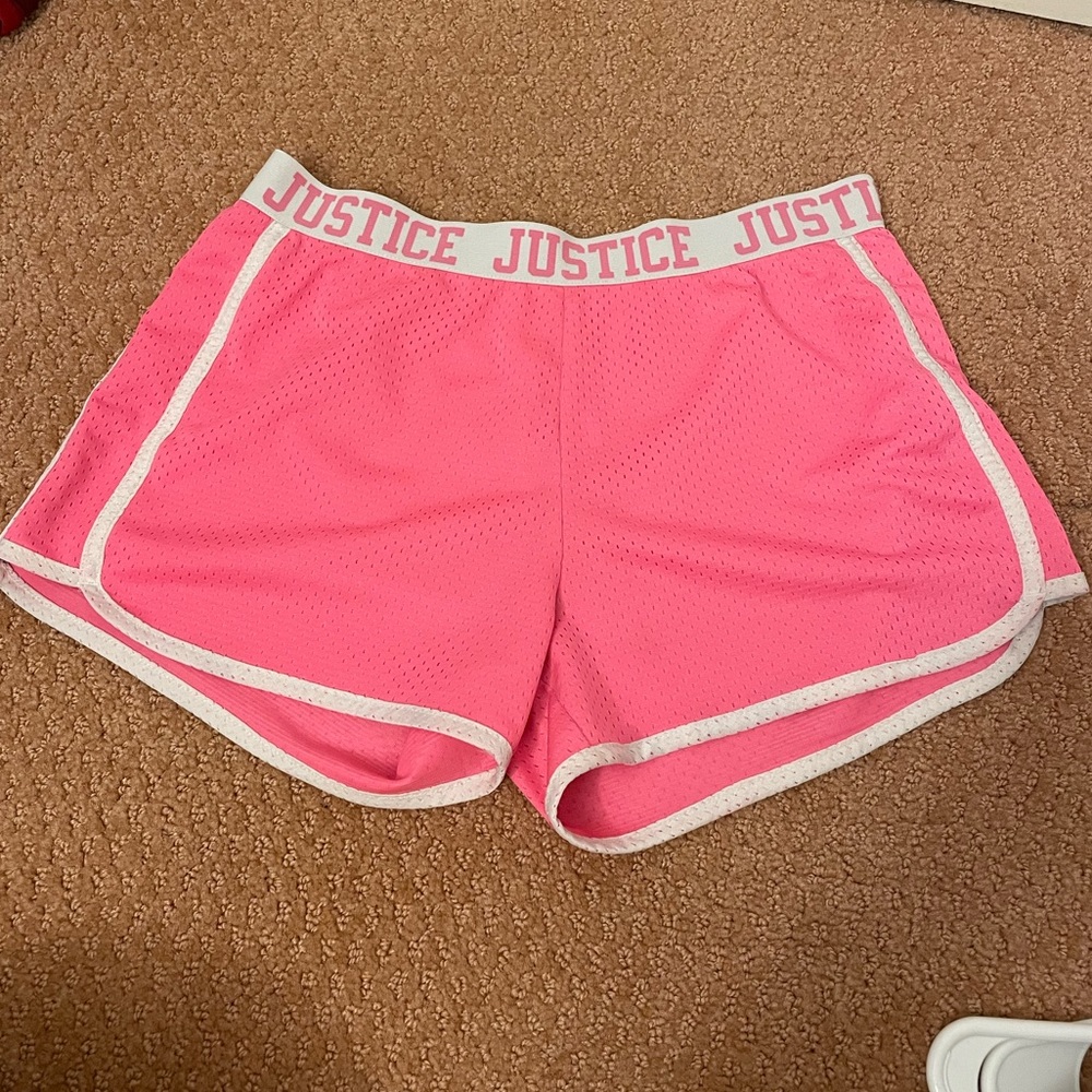 Justice pink shorts 14/16